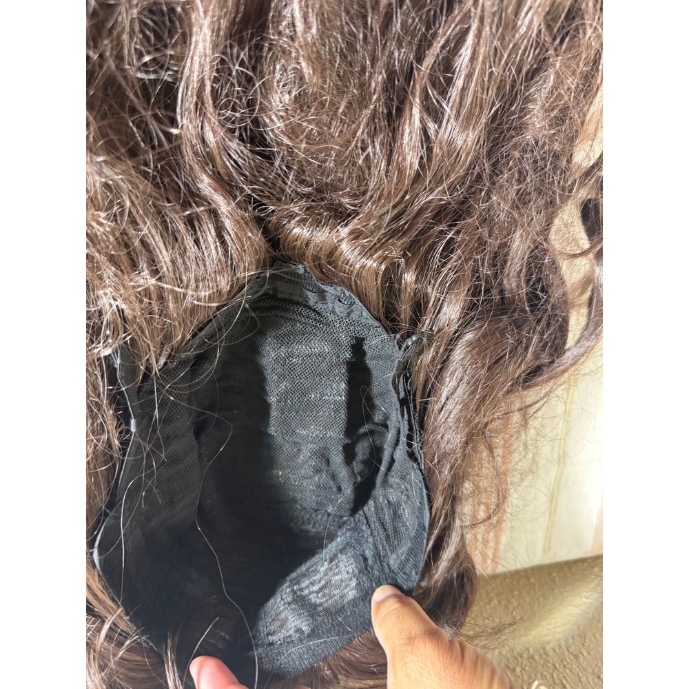 Rugeyss Long Wavy Dark Brown Synthetic Wig 20 Inch Curly Middle Part 6# NEW - Picture 2 of 4